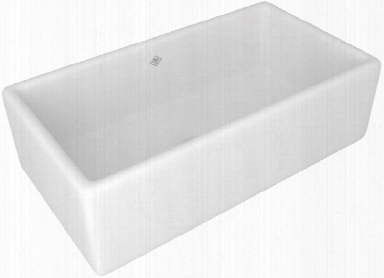 Shaws Original (lancaster) Rc3318wh 33" Fireclay Kitchen Sink With Single Bowl Apron Front Central Drain Placement Acid And Alkali Resistant Glazed Surfaces