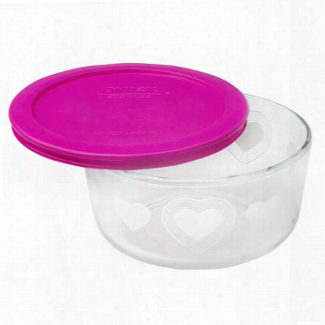 Simply Storage Love Heartbeat 4 Cup Storage Dish W/ Lid