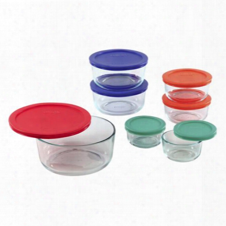 Simply Store 14-pc Set W/ Multi Colored Plastic Lids