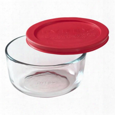 Simply Store 2 Cup Round Dish W/ Red Lid