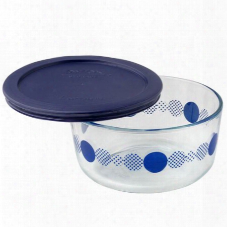 Simply Store 4 Cup Navy Rings Of Neptune Storage Dish W/ Lid