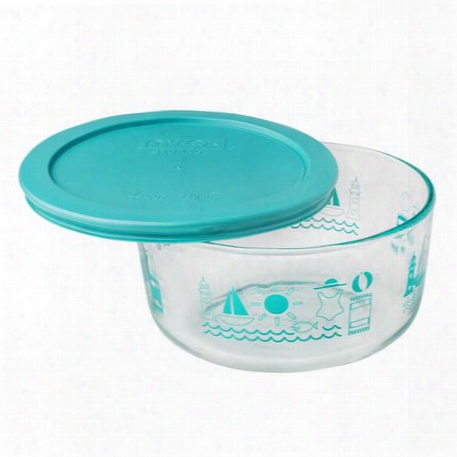 Simply Store 4 Cup Summer Fun Sto Rage Dish W/ Turquoise Lid