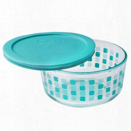 Simply Store 4 Cup Turquoise Squraed Sto Rage Dish W/ Lid