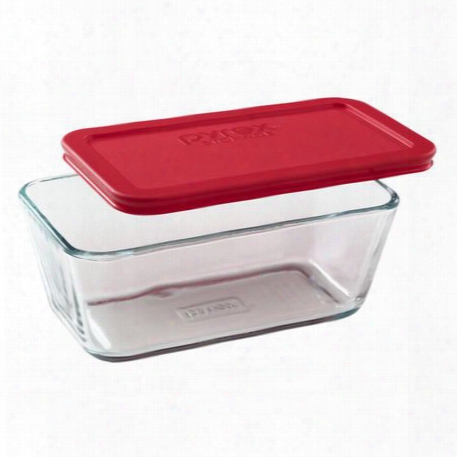 Simply Store 4.75 Cup Rectangular Dish W/ Red Lid