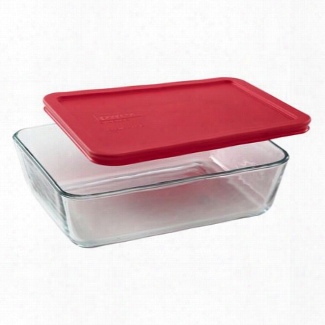 Simply Store 6 Draught Rectangular Dish W/ Red Lid