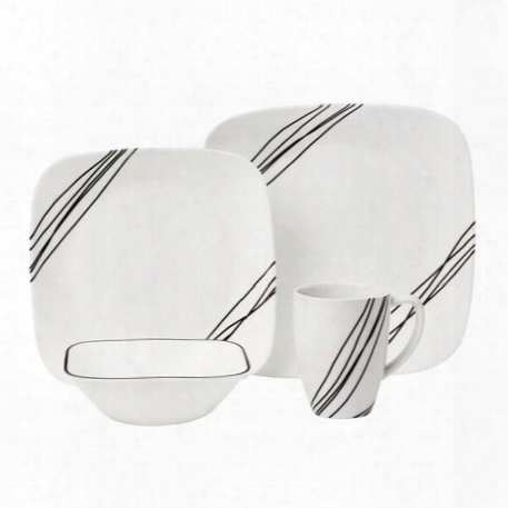 Square␞ Simple Sketch 16-pc Dinnerware Set