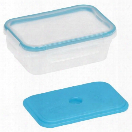 Total Solution␞ On The Go 3 Cup Plastic Rectangle Storage W/ Ice Pack