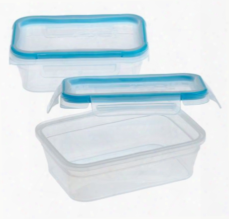 Total Solution␞ Plastic Food Storage 2 Pack, Rectangle