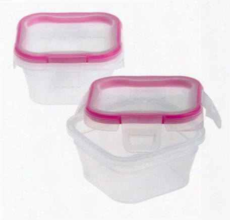 Total Solution␞ Plastic Food Storage 2 Pack, Square