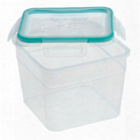 Total Solution␞ Plastic Food Storage With Lid 10.34 Cup, Square