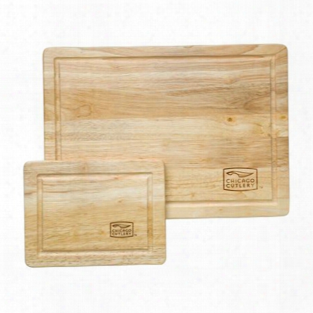 Woodworks␞ Rubberwood 2-pc Sharp Board Set