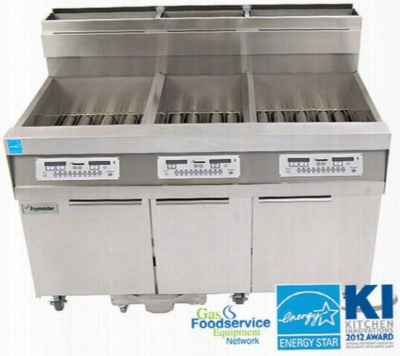 11814g/hd50g/11814g 56" 1814 Series Energy Star Commercial Gas Fryer With 338000 Btu Basket Hangers And Built In Filtration In Stainless