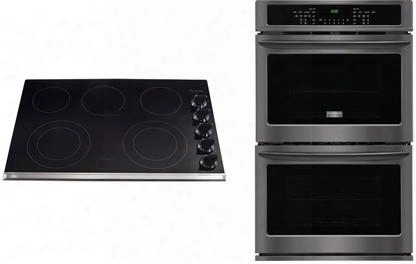 2-piece Kitchen Package With Fget3065pd 30" Electric Cooktop And Fget3065pd 30" Electric Doubl E Wall Oven In