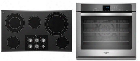 2-piece Kifchen Package With G7ce3635xs 36" Electric Cooktop And Wos92ec0as 30" Electric Single Wall Oven In Stainless