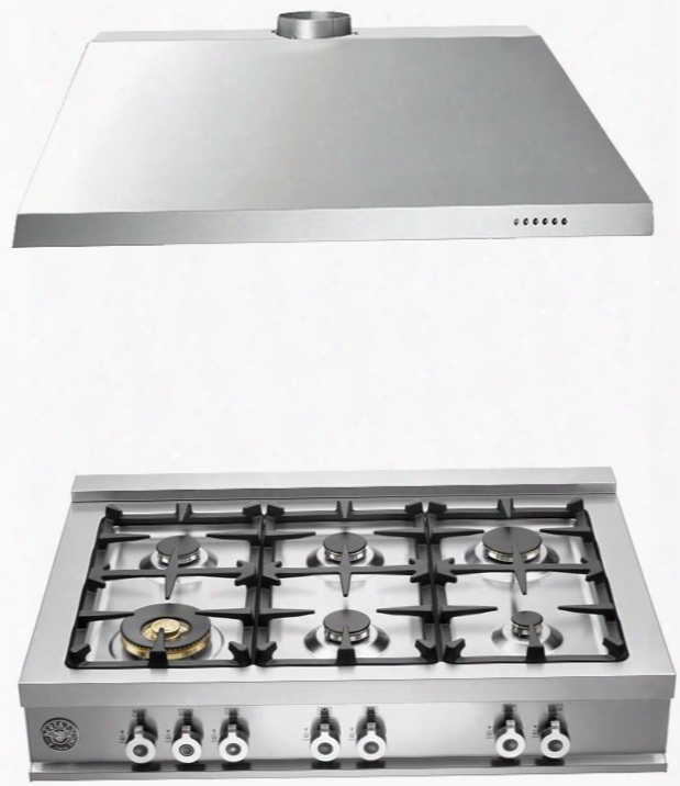 2-piece Stainless Steel Kitchen Package With Cb36600xlp 36" Liquid Propane Rangetop And Ku36pro1x14 And 36" Range