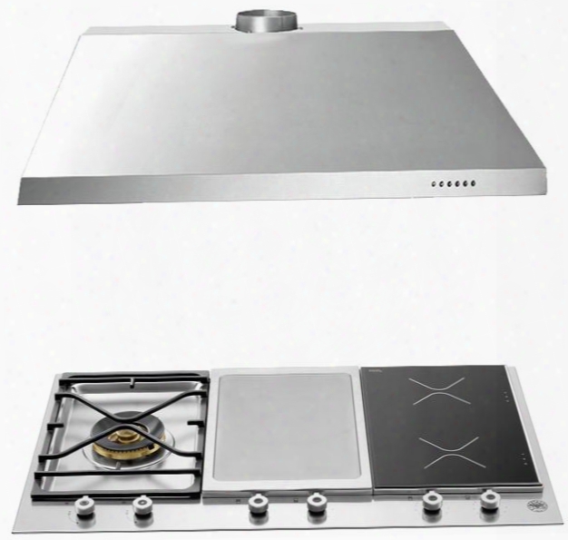 2-piece Stainless Steel Kitchen Package With Pm361igxlp 36" Segmented Cooktpo And Ku36pro1x14 36" Canopy