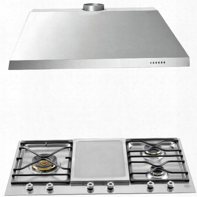 2-piece Stainless Steel Kitchen Package With Pm3630gxlp 36" Segmented Gas Cooktop And Ku36pro1x143 6" Canopy