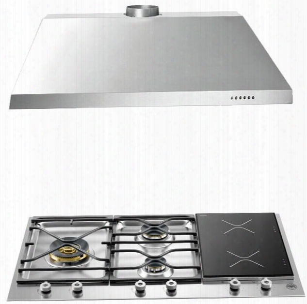 2-piece Stainless Steel Kitchen Package With Pm363i0xlp 36" Segmented Cooktop And Ku36pro1x14 36" Canopy