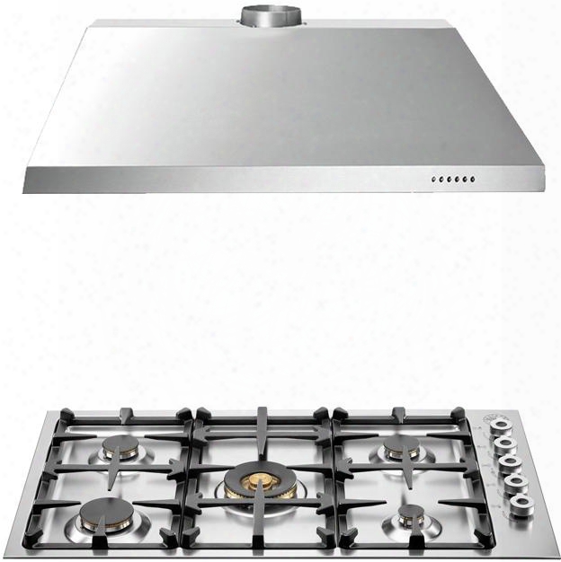 2-piece Stainless Steel Kitchen Package With Qb36500x 36" Natural Gas Cooktop And Ku36pro1x14 36" Canopy