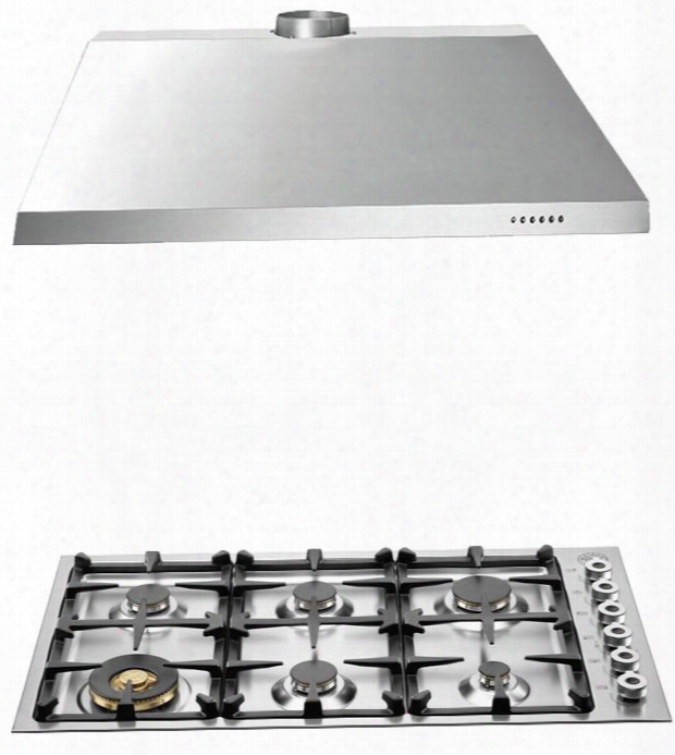 2-piece Stainless Steel Kitchen Package With Qb36600xlp 36" Liquid Propane Cooktop And Ku36pro1x14 36" Canopy