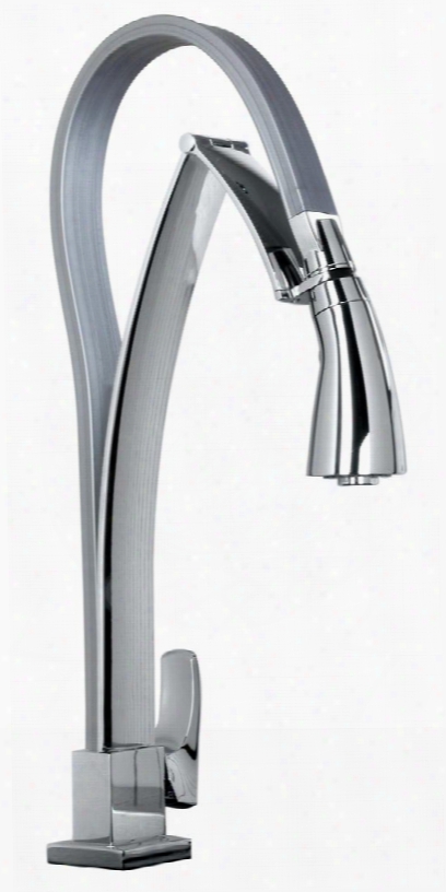 25757-81 Single Hole Kitchen Faucet With Dual Function Pull-out Spout Designer Brushed Nickel