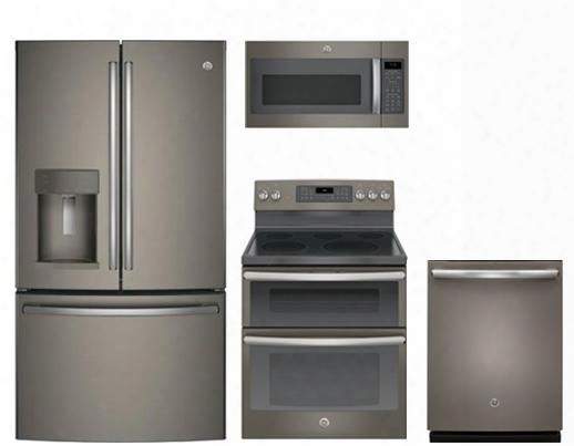 4 Piece Kitchen Package With Jb860ejes 30" Electric Freestanding Range Jvm7195ekes Over The Range Microwave Oven Gdt655smjes 24" Built In Full Console