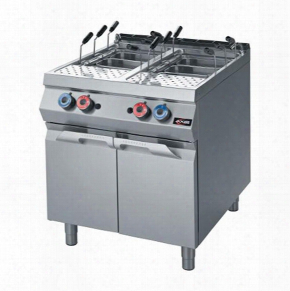 Axgpc2 32" Gas Double Pastac Ooker With Basket 21.12 Gallons Of Water Capacity 90000 Btu/hr In Stainless