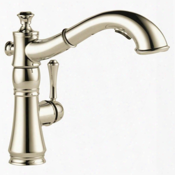 Cassidy 4197-pn-dst Delta Cassidy: Single Handle Pull-out Kitchen Faucet In Ploished