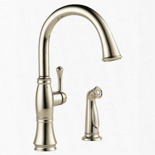 Cassidy 4297-pn-dst Delta Cassidy: Single Handle Kitchen Faucet With Spray In Polished