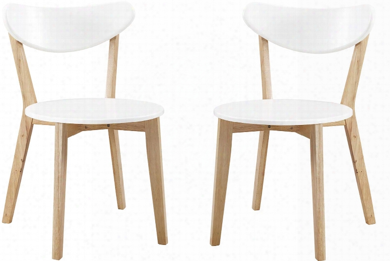 Chwrm2wnl Set Of 2 Retro Modern Wood Kitchen Dining Chairs With Solid Wood Legs And Painted Finish In