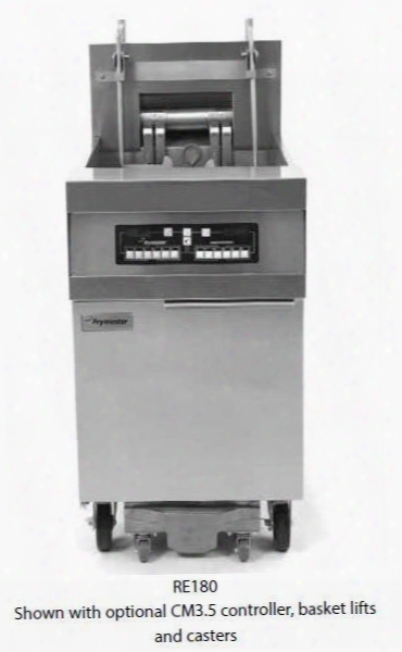 Fpre180480 20" Re80 Series Commercial Electric Fryer With 17kw Input Open Frypot Design 80lb Oil Capacity Digital Controller And Deep Cold Zone In Stainless