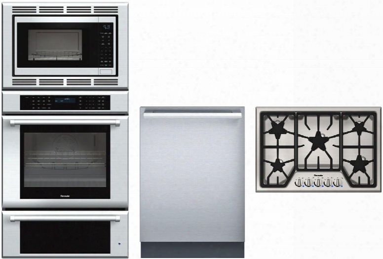 Medmcw31jp 30" Triple Combination Wall Oven Sgs305fs 30" Aeriform Fluid Cooktop And Dwhd440mfm 2 4" Fully Integrated