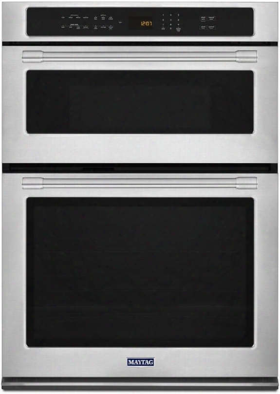 Mmw9730fz 30" Wall Oven/microwave Combination With 6.4 Cu. Ft. Total Capacity Power Preheat True Convection 3rd Element And Precision Cooking System In