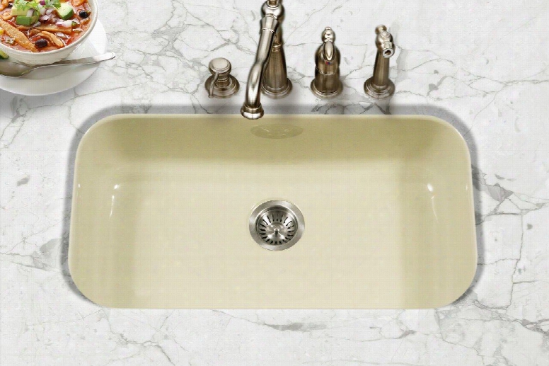 Pcg-3600 Bq Porcela Series Porcelain Enamel Steel Undermount Large Single Bowl Kitchen Sink