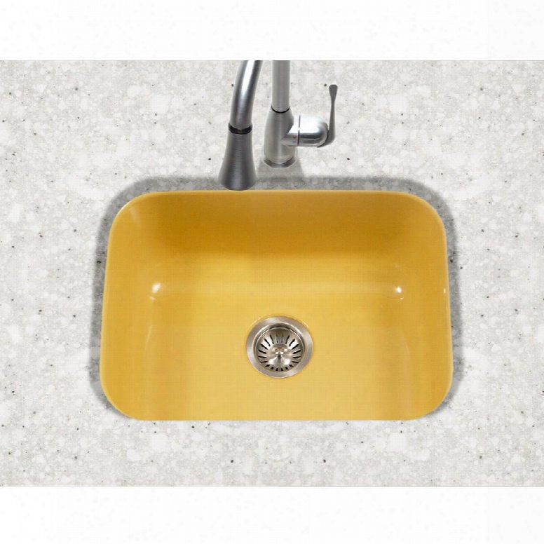 Pcs-2500 Le Porcela Series Porcelain Enamel Steel Undermount Single Bowl Kitchen Sink