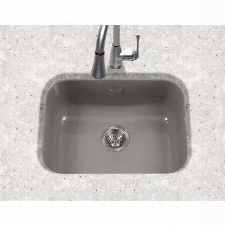 Pcs-2500 Sl Porcela Series Porcelain Enamel Steel Undermount Single Bowl Kitchen Sink