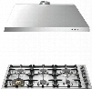 2-Piece Stainless Steel Kitchen Package with QB36M600X 36" Natural Gas Cooktop and KU36PRO1X14 36" Canopy