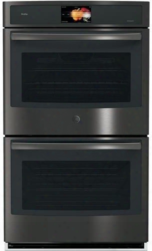 Pt9551blts 30" Built-in Double Wall Oven With Convection Wi-fi Connect Ten-pass Bake Element 7" Brilliant Touch Display Precision Cooking Modes And