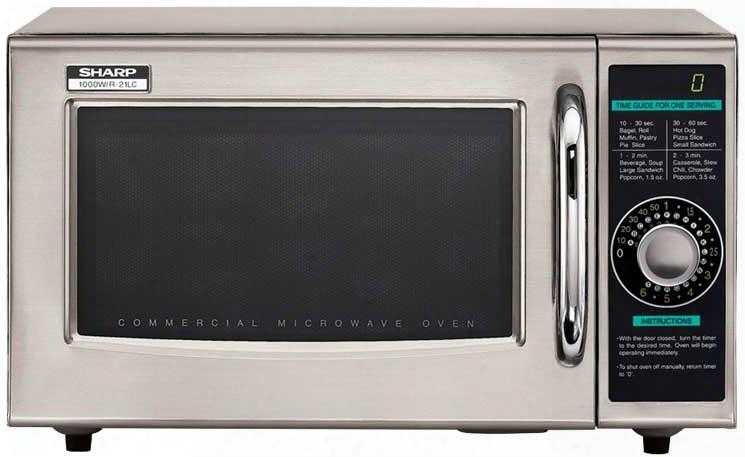 R-21lcf 21" Medium Duty Commercial Microwave With 1 Cuu. Ft. Capacity 1000 Watts And Stainless Steel Interior And