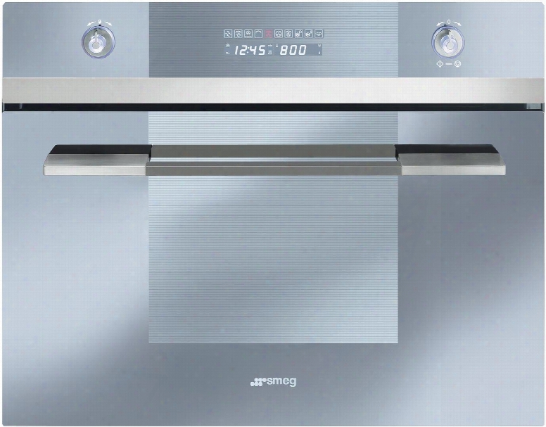 Scu45mcs1 24" Linea Series Built-in Speed Wall Oven With 1000 Watt Microwave True European Convection 10 Cooking Modes Stainless Steel Cavity And Digital