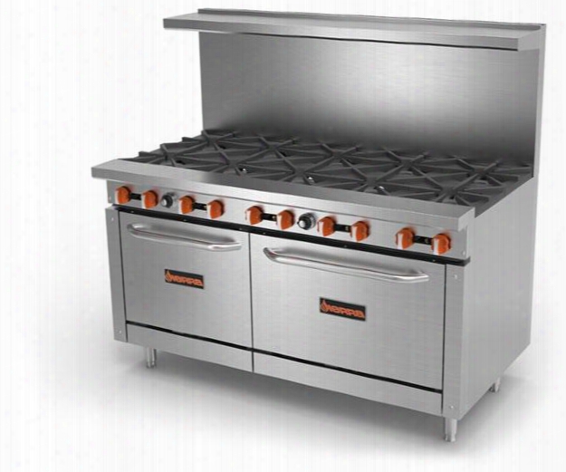 Srr1060 10-burner Range With Oven Through  30000 Btu Burner 32000 Btu Oven 10 Top Burners In Stainless