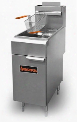 Srf3540 Gas Fryer Wtih 3 Burners 30000 Btu Each 35/40 Lbs. Fryer Capacity Large Cold Zone Area In Stainless