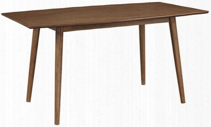 Tw60mcac 60" Wood Mid-century Kitchen Dining Table With High-grade Mdf With Wood Veneer And Solid Wood Legs In