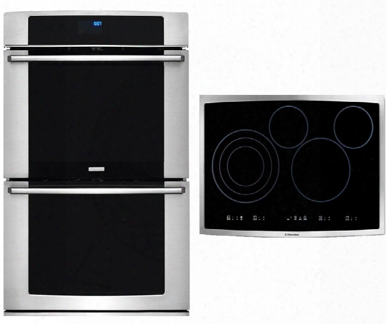 2-piece Stainless Steel Kitchen Package With Ew30ew65ps 30" Double Wall Oven And Ei30ec45ks 30" Electric