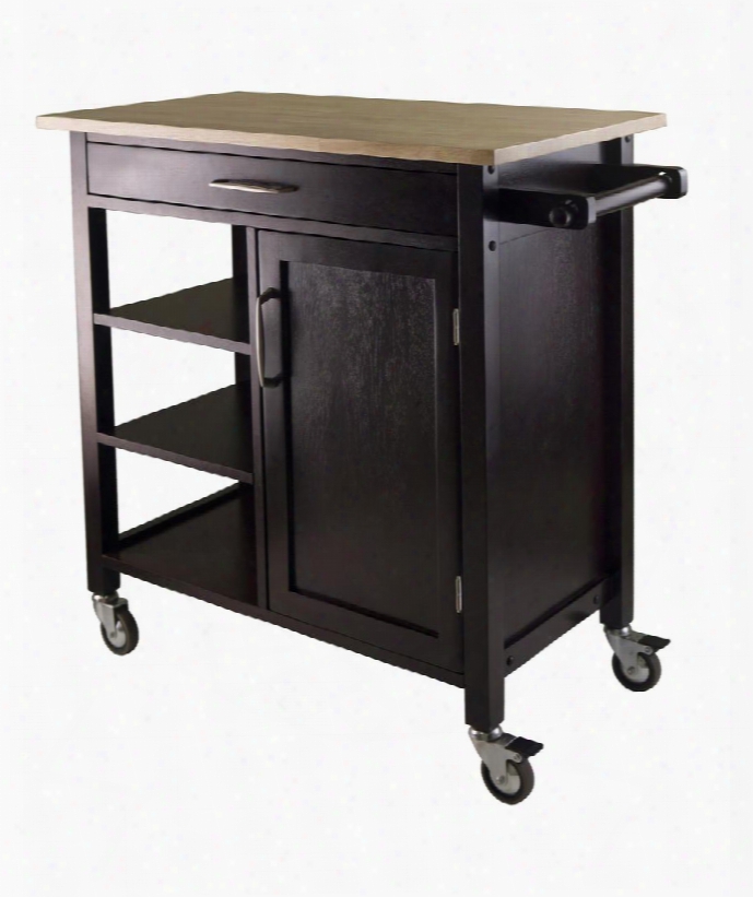 92534 Mali Kitchen Cart In Espresso