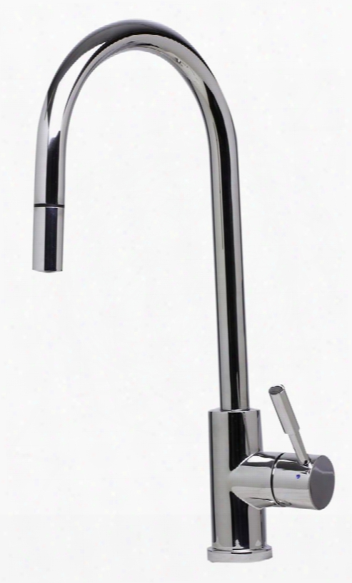 Ab2028-pss Single Hole Kitchen Faucet With Stainless Steel Pull-down Spray Head One Handed Control Valve And Certified By Cupc In Polished Stainless