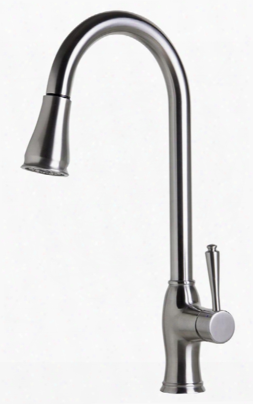 Ab2043-bss Traditional Pull Down Kitchen Faucet With Stainless Steel And Handy Pull-down Faucet Spout In Brushed Unsullied