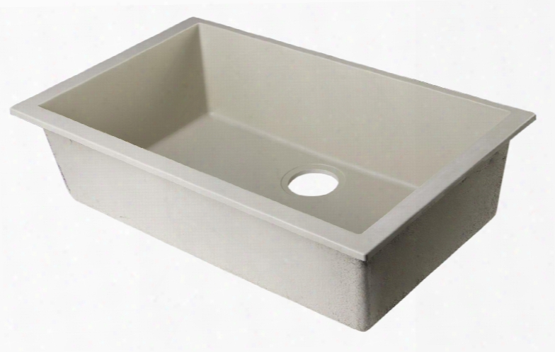 Ab3020um-b 30" Single Bowl Kitchen Sink Granite Composite And Under Mount Installation Hardware In