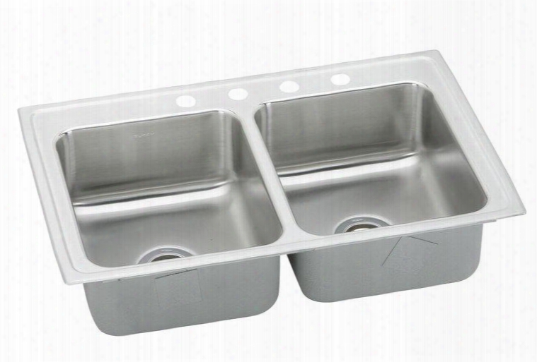 Bpsr23174 Gourmet Pacemaker Stainless Steel 23" Double Basin Top Mount Kitchen Sink 4