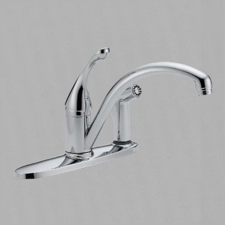 Collins 340-we-dst Delta Classic: Single Handle Water Efficient Kitchen Faucet With Integral Spray In